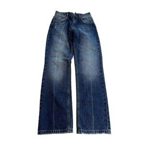 Anine Bing Wide Leg Jeans in Blue Denim